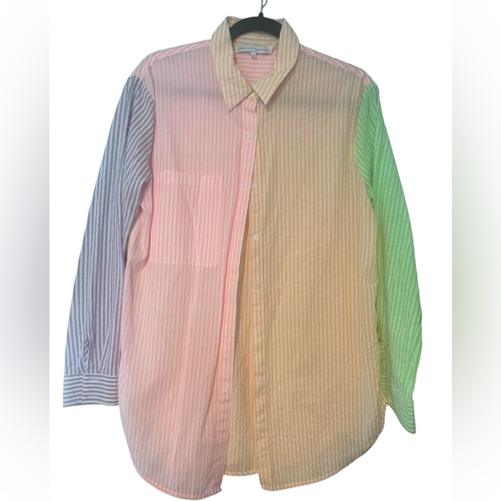 English Factory Colorblock button up shirt Women’s size Small